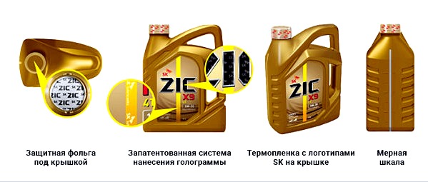 recipient metalic cu ulei sintetic ZIC 5W40